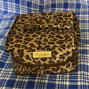 PurseN Leopard Print jewelry Case tiara weekender